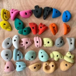 White Tech Premium Rock Climbing Holds for Kids, Adult Climbing Holds (Designed in Germany)